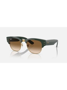 Ray Ban Ray Ban Mega Clubmaster Green On Gold | Light Brown