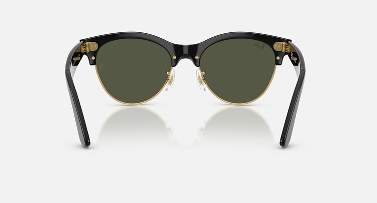 Ray Ban Ray Ban Clubmaster Way Black On Gold | Green