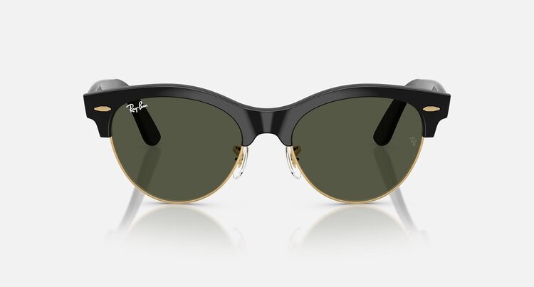 Ray Ban Ray Ban Clubmaster Way Black On Gold | Green