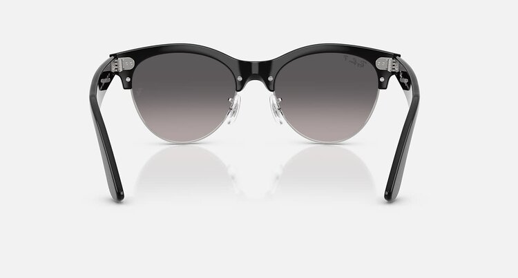 Ray Ban Ray Ban Clubmaster Way Black On Silver | Grey Gradient Polarized