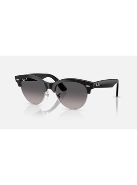 Ray Ban Ray Ban Clubmaster Way Black On Silver | Grey Gradient Polarized