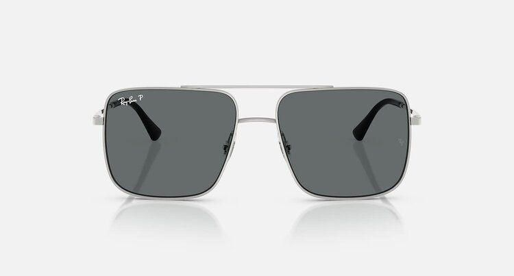 Ray Ban Ray Ban Ari Polished Silver | Dark Grey Polarized