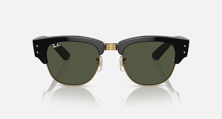 Ray Ban Ray Ban Mega Clubmaster Black On Gold | G-15 Green