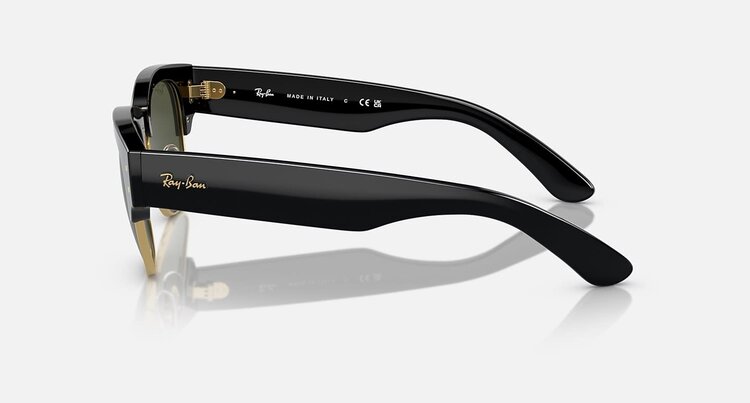 Ray Ban Ray Ban Mega Clubmaster Black On Gold | G-15 Green