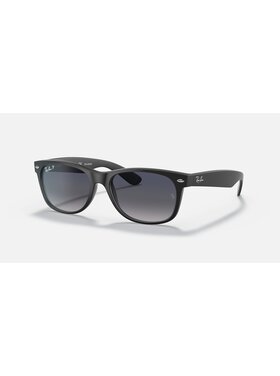Ray Ban Ray Ban New Wayfarer Classic Matte Black | Blue/Grey Polarized