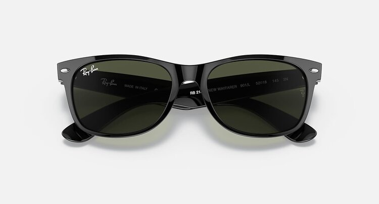 Ray Ban Ray Ban New Wayfarer Classic Polished Black | G-15 Green