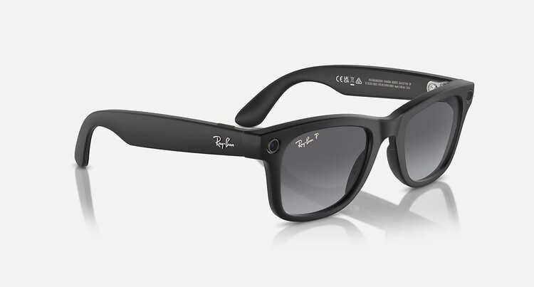 Ray Ban Ray Ban Meta Wayfarer Matte Black | Graphite Grey Gradient Polarized