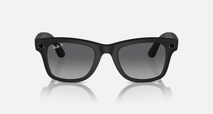 Ray Ban Ray Ban Meta Wayfarer Matte Black | Graphite Grey Gradient Polarized