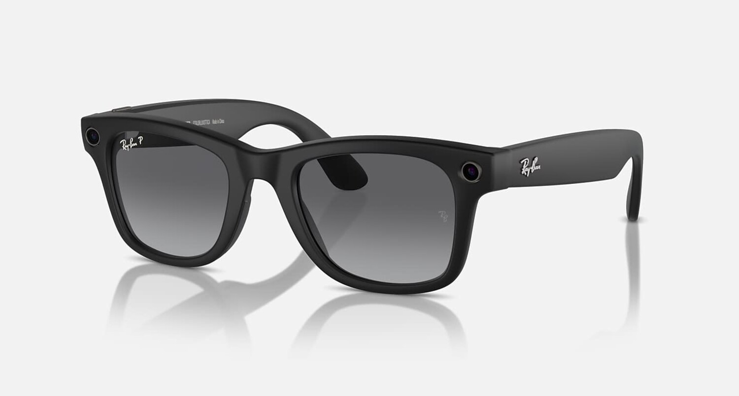 Ray Ban Wayfarer Polarized Sunglasses Black M Ray-Ban Mega Wayfarer RB 0840S 901/58 Polarised Sunglasses - US main image 4