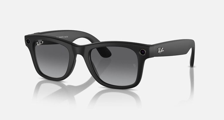 Ray Ban Ray Ban Meta Wayfarer Matte Black | Graphite Grey Gradient Polarized