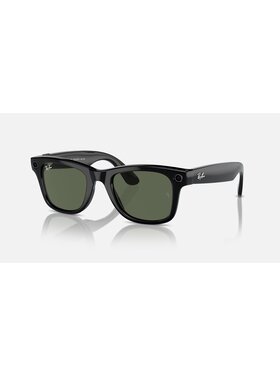 Ray Ban Ray Ban Meta Wayfarer Shiny Black | G-15 Green