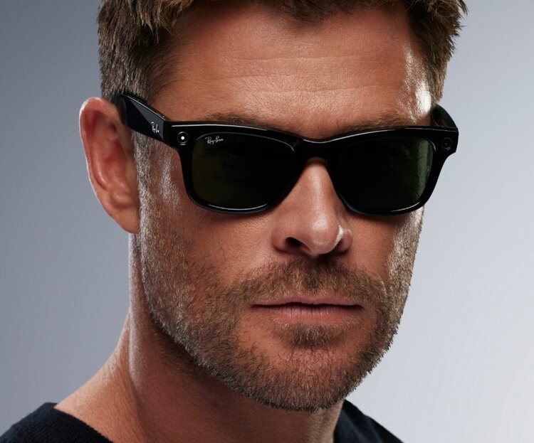 Ray Ban Ray Ban Meta Wayfarer Shiny Black | G-15 Green