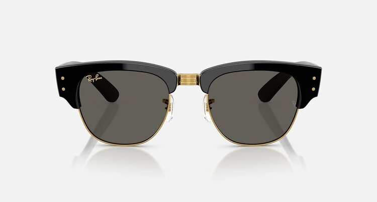 Ray Ban Ray Ban Mega Clubmaster Black On Gold | Dark Grey