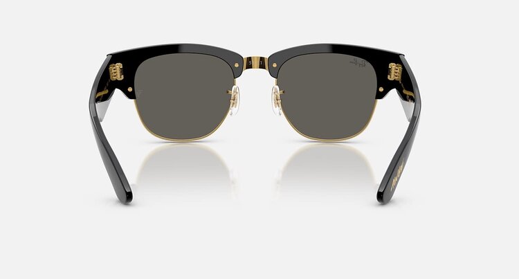 Ray Ban Ray Ban Mega Clubmaster Black On Gold | Dark Grey