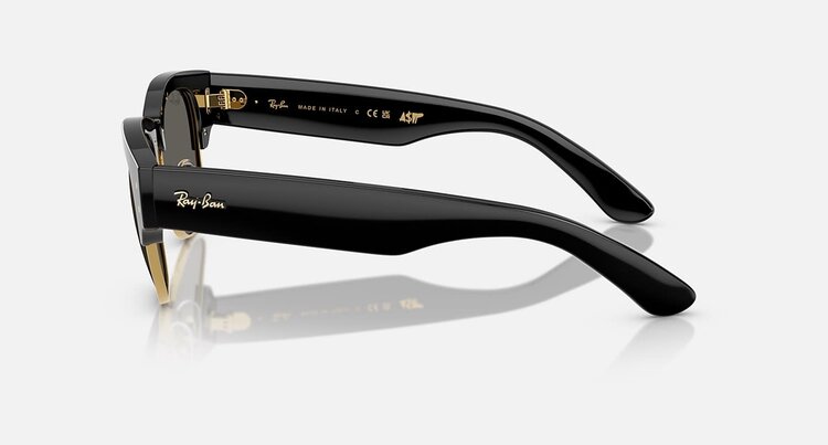 Ray Ban Ray Ban Mega Clubmaster Black On Gold | Dark Grey