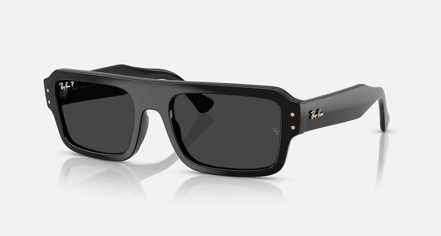 Ray Ban Lukas Polished Black | Black Polarized - The Drop 