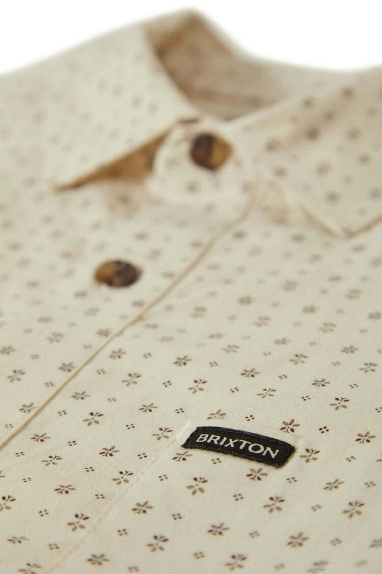 Brixton Brixton Charter Print S/S Woven (Mens) | Off White/Micro Floral