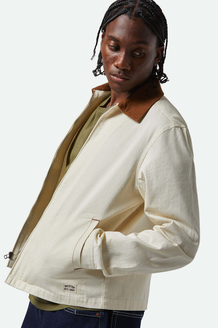 Brixton Brixton Mechanic Garage Zip Jacket (Mens) | Whitecap