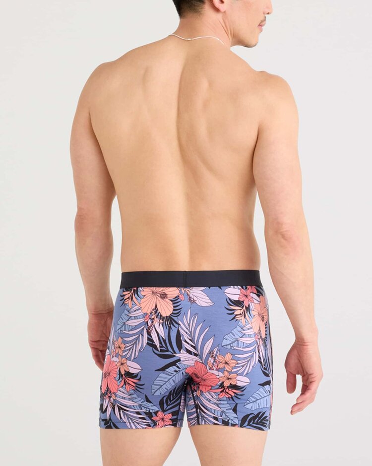 SAXX Saxx Ultra Super Soft Boxer Brief Fly | Hibiscus Jungle-Blue