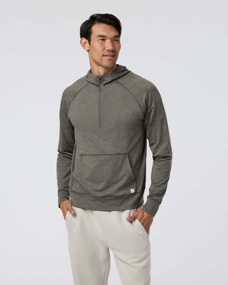 Vuori Vuori Ponto Performance 1/2 Zip Hoodie (Mens) | Warm Grey Heather