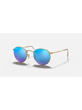 Ray Ban Ray Ban Round Metal Matte Gold | Blue Polarized
