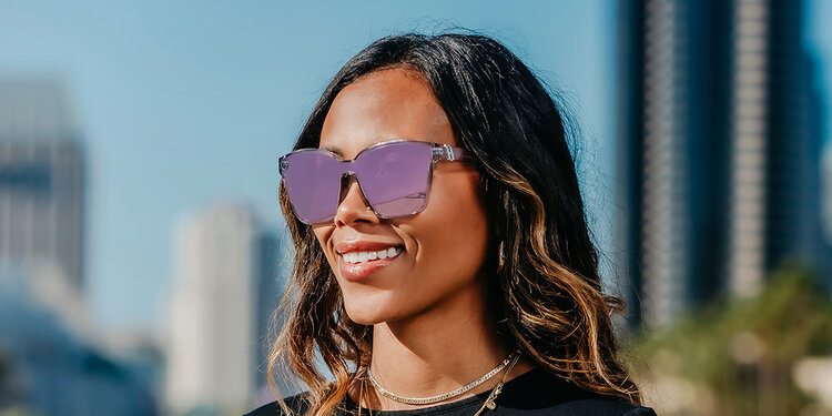 BLENDERS Blenders Buttertron Gloss Crystal Grey | Rose Gold Polarized