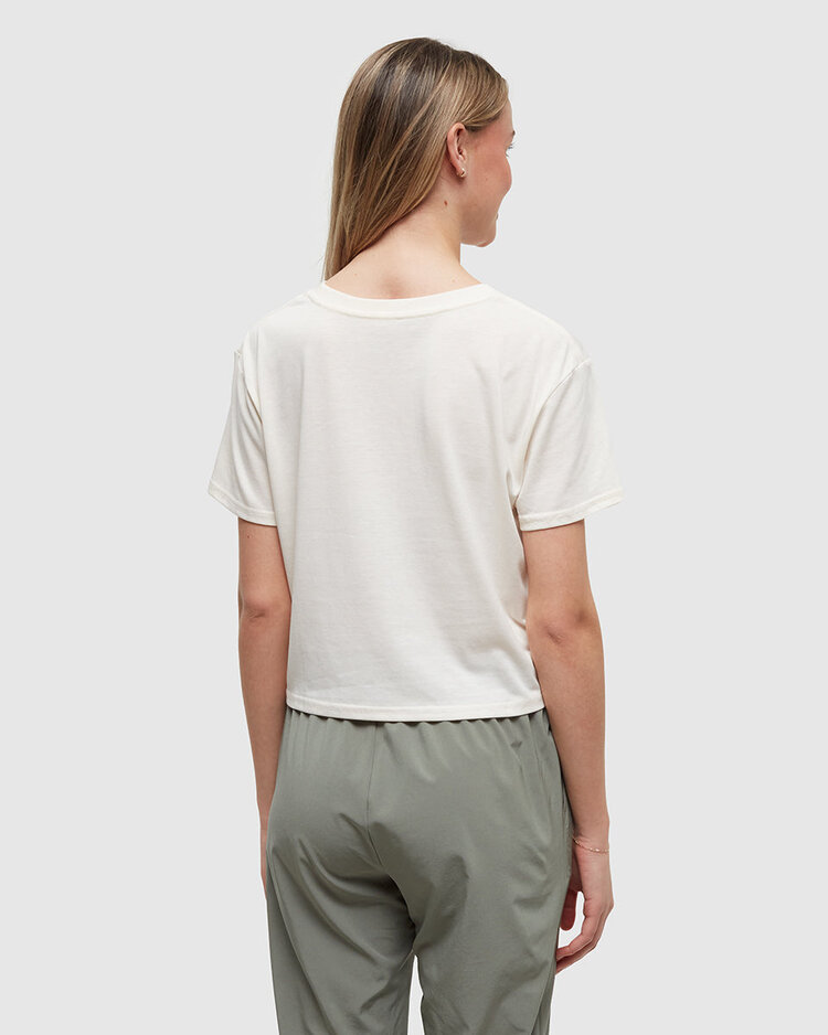 Tentree Tentree Floral Crop T-Shirt (Womens) | Undyed/Meteorite Black