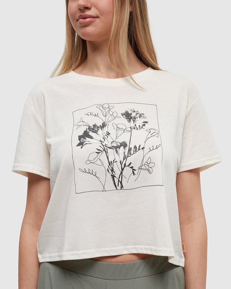 Tentree Tentree Floral Crop T-Shirt (Womens) | Undyed/Meteorite Black