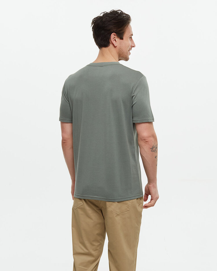Tentree Tentree Baker Henley (Mens) | Agave Green