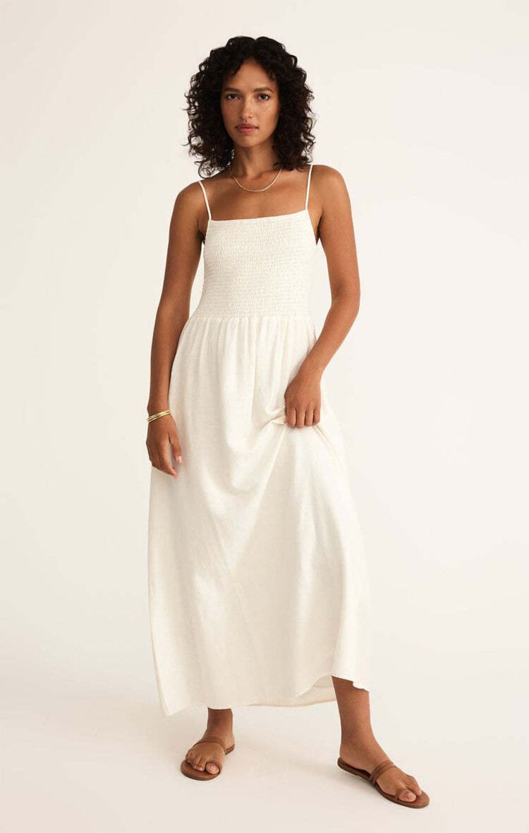 Z Supply Z Supply Bayside Linen Maxi Dress | White