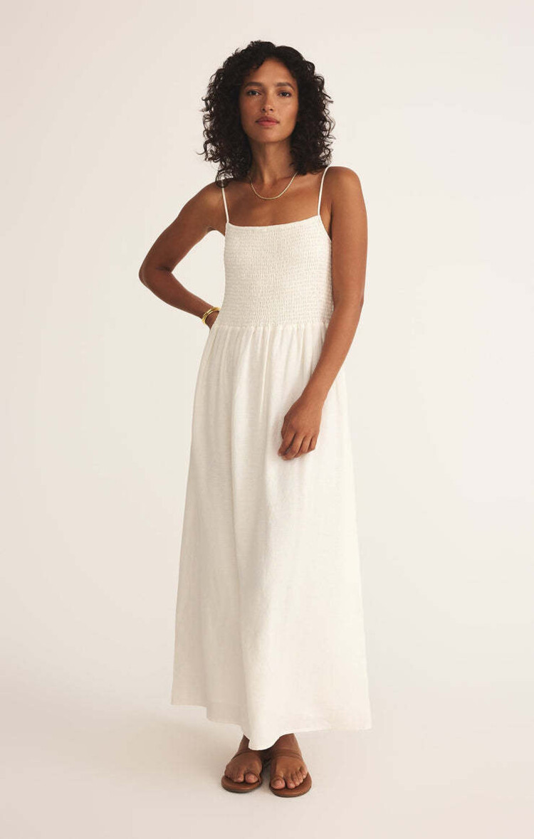 Z Supply Z Supply Bayside Linen Maxi Dress | White