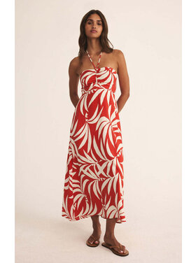 Z Supply Z Supply Elodi Vacances Midi Dress | Cabana Red