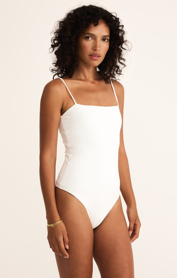 Z Supply Z Supply Lane Luxe Smooth Bodysuit | White