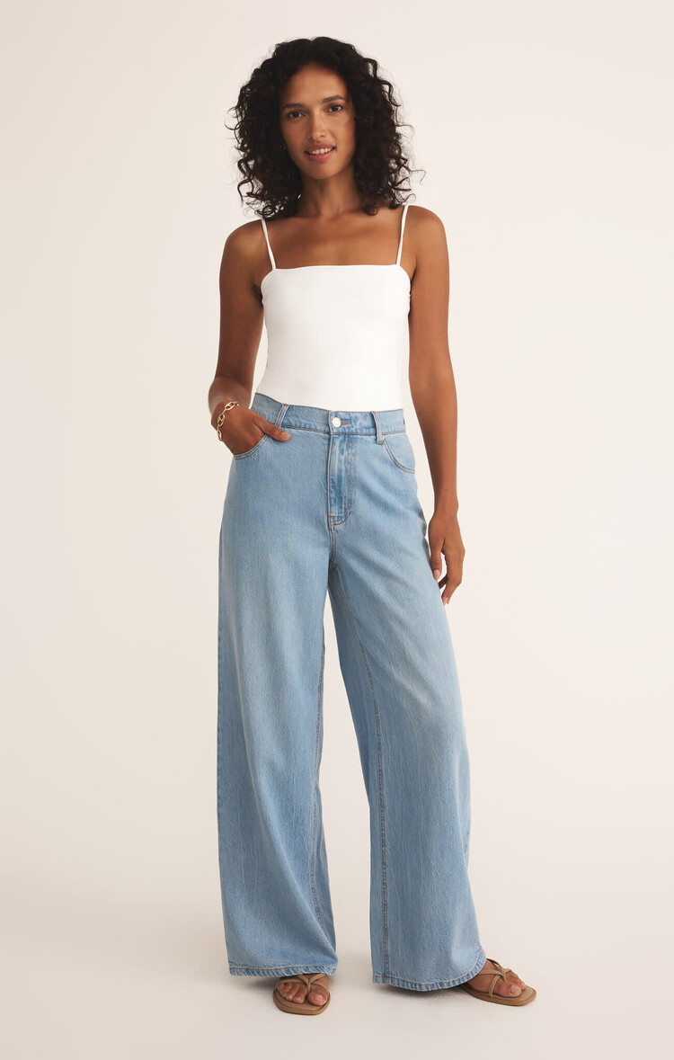 Z Supply Z Supply Lane Luxe Smooth Bodysuit | White