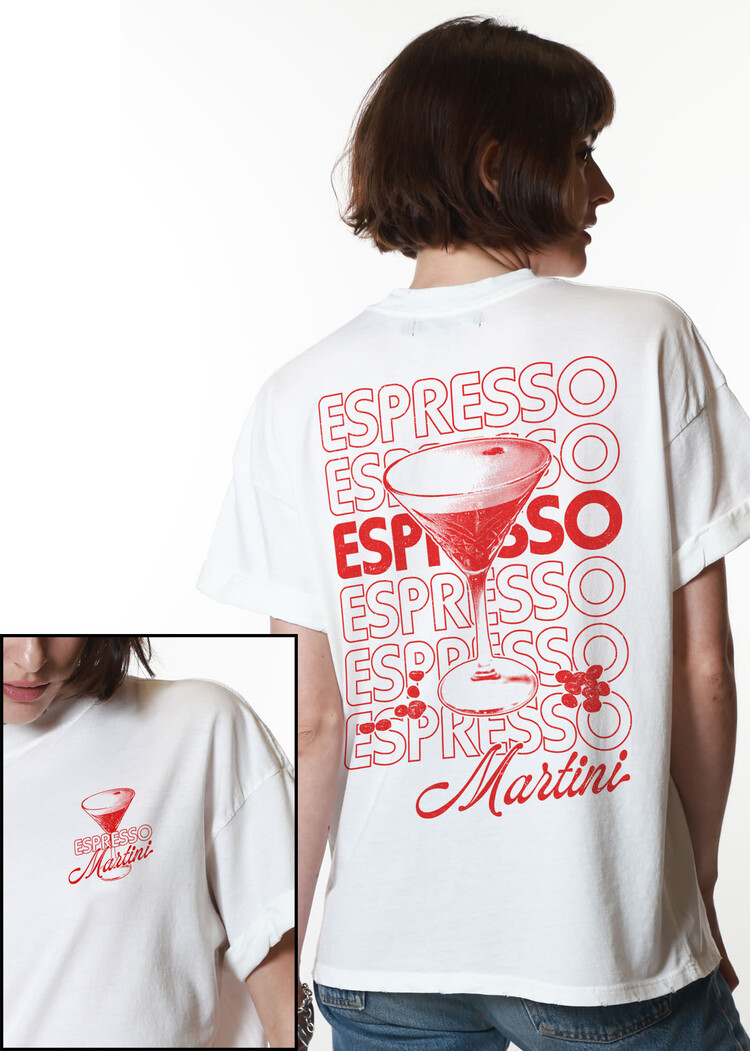 Girl Dangerous Girl Dangerous Espresso Martini Bf Tee | Vintage White