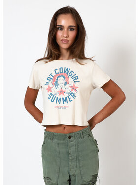 Girl Dangerous Girl Dangerous Hot Cowgirl Summer Baby Tee | Off White