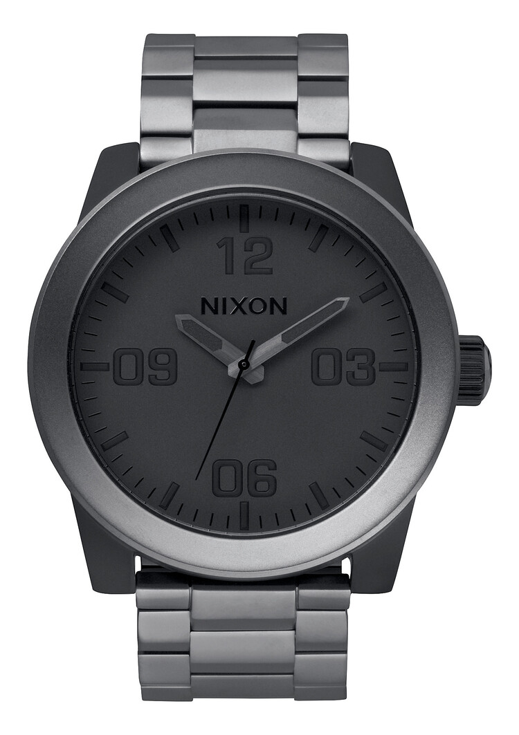 Nixon Nixon Corporal Stainless Steel | Matte Black/Matte Gunmetal
