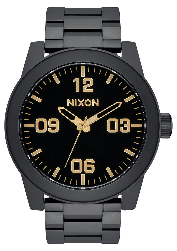 Nixon Nixon Corporal Stainless Steel | Matte Black/Gold