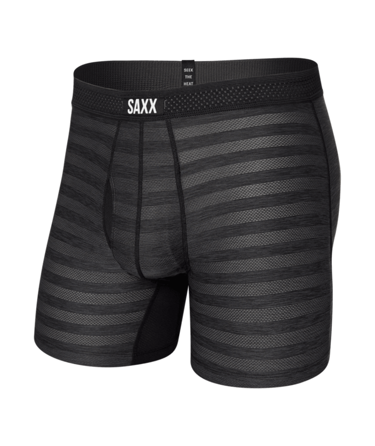 SAXX Saxx Droptemp Cooling Mesh Boxer Brief Fly | Black Heather