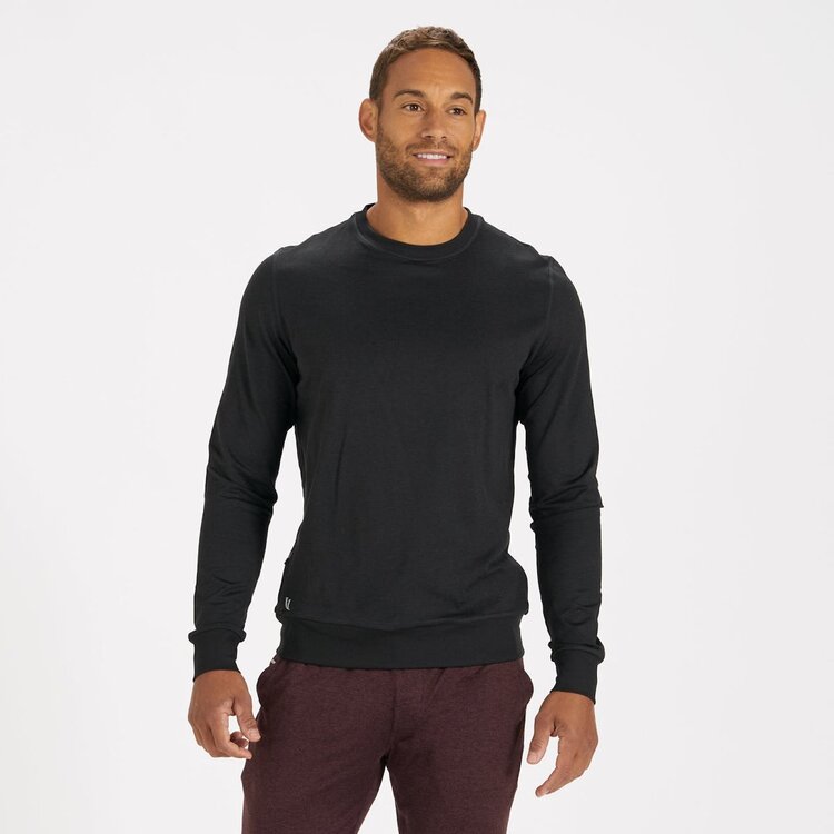 Vuori Vuori Mens Ponto Performance Crew | Black Heather