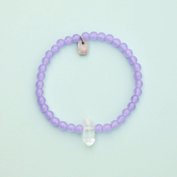 Pura Vida Pura Vida Intention Stretch Bracelet | Amethyst