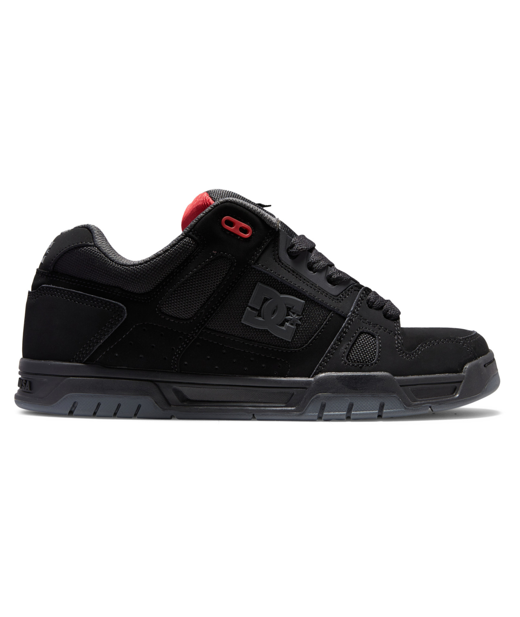 DC Mens Stag Low Top Skate Shoe, Black/Red/Grey, 11 US In Kenya | Skateboarding