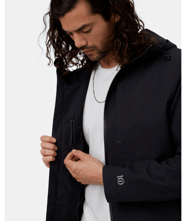 Tentree Tentree Nimbus Rain Jacket (Mens) | Meteorite Black