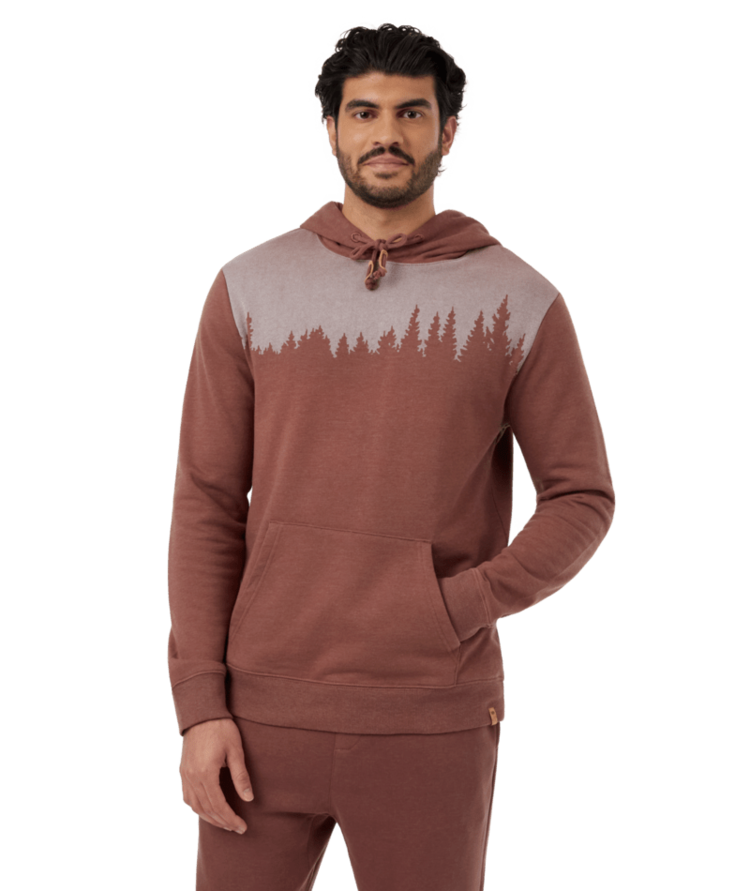 Tentree Tentree Mens Juniper Hoodie | Mesa Red Htr/Wht