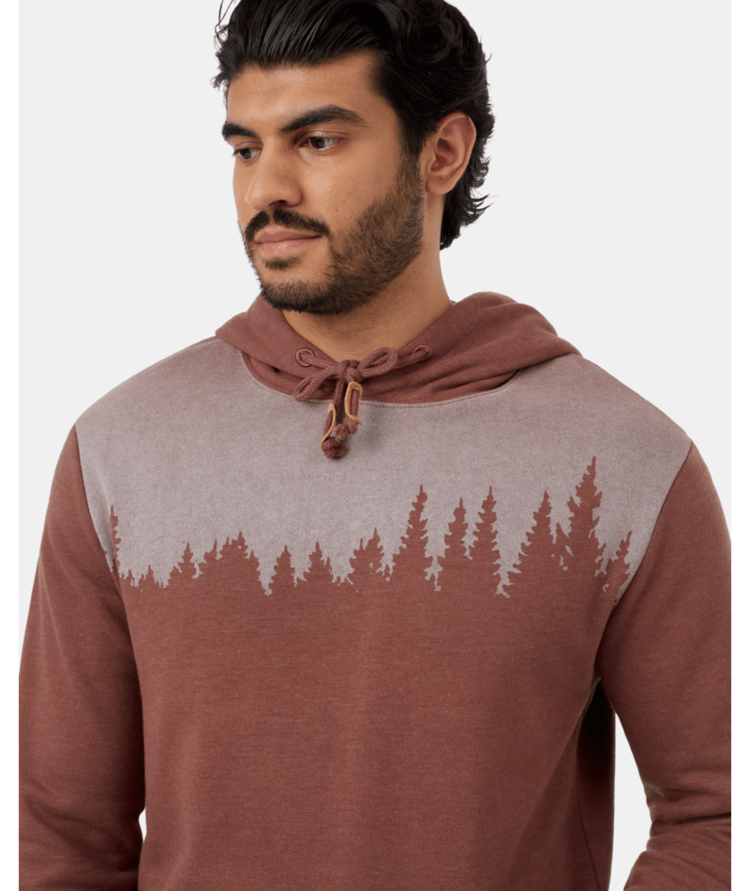 Tentree Tentree Mens Juniper Hoodie | Mesa Red Htr/Wht