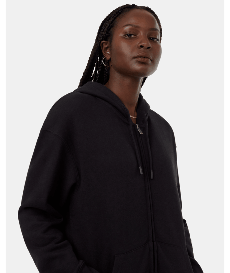 Tentree Tentree Womens Treefleece Relaxed Zip Hoodie | Meteorite Blk