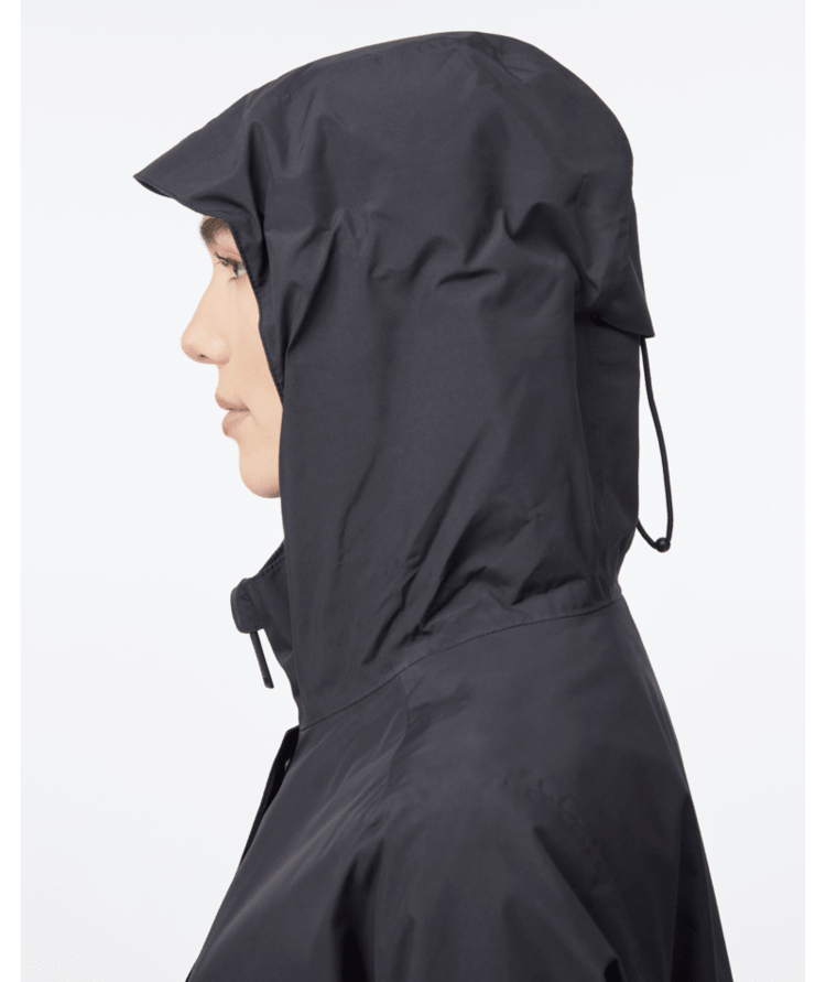 Tentree Tentree Womens Nimbus Long Rain Jacket | Meteorite Blk