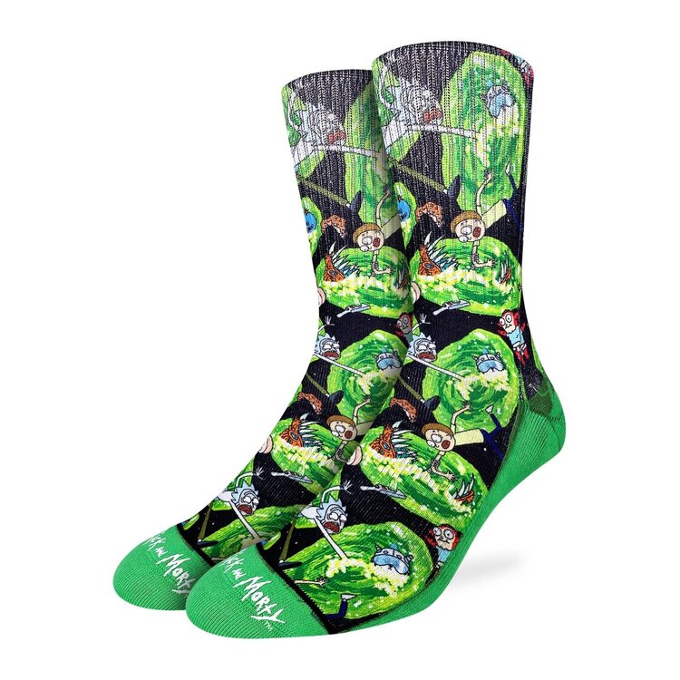 Good Luck Socks Good Luck Sock M Rick And Morty Wormholes Socks | 8-13