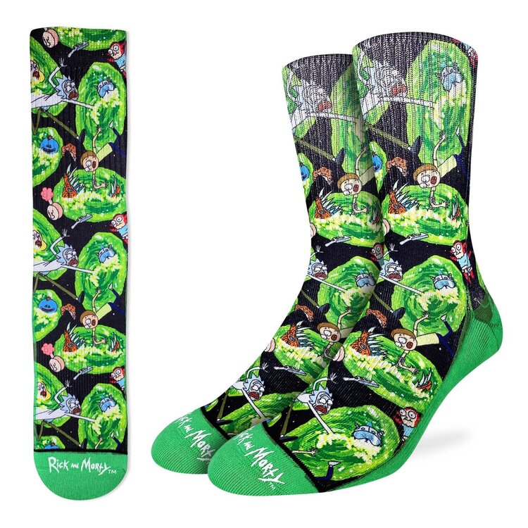 Good Luck Socks Good Luck Sock M Rick And Morty Wormholes Socks | 8-13