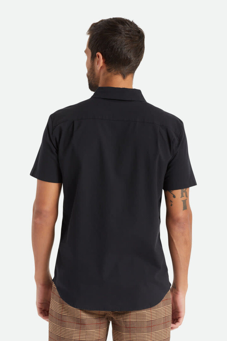 Brixton Brixton Charter Oxford S/S Woven (Mens) | Black